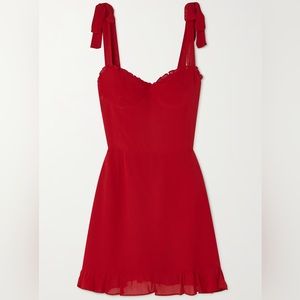 NWOT Reformation Christine Red Dress Size 4